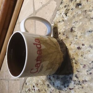 2012 Starbucks Canada Mug Coffee Tea 16 fl.oz.Mountain Leaf VGUC Brown Cream